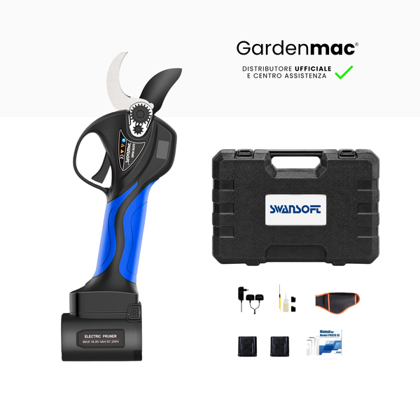 Forbici da potatura a batteria Swansoft 8608, apertura di taglio 35 mm