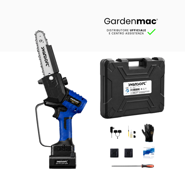 Potatore a catena a batteria Swansoft CS-2 con barra da 6 pollici