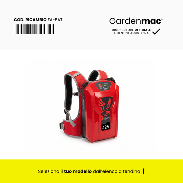 Zaino batteria Falco Pro 20V 18Ah